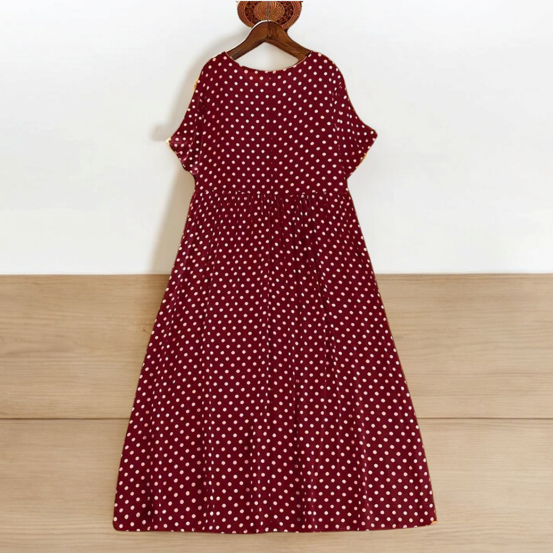 Essie - Rayon Polka dot Maxi Dress