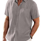 Casual Unique Collar Cotton Linen Shirt (US Only)