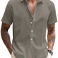 Casual Linen Blend Button Down Shirt (US Only)