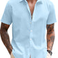 Casual Linen Blend Button Down Shirt (US Only)