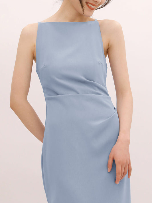 Silent Sea Boat Neck Midi Dress