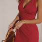 Snug V-Neck Sleeveless Short Dress