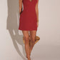 Snug V-Neck Sleeveless Short Dress