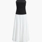 Sleeveless Pleated Long Dress