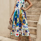 All Over Print Multi Color Cami Long Dress