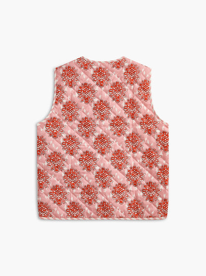 Nuboheme Printed Tie Front Vest