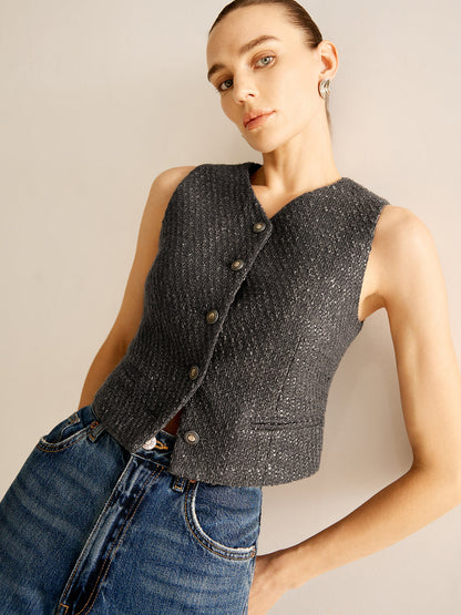 Vintage Tweed Breasted Vest