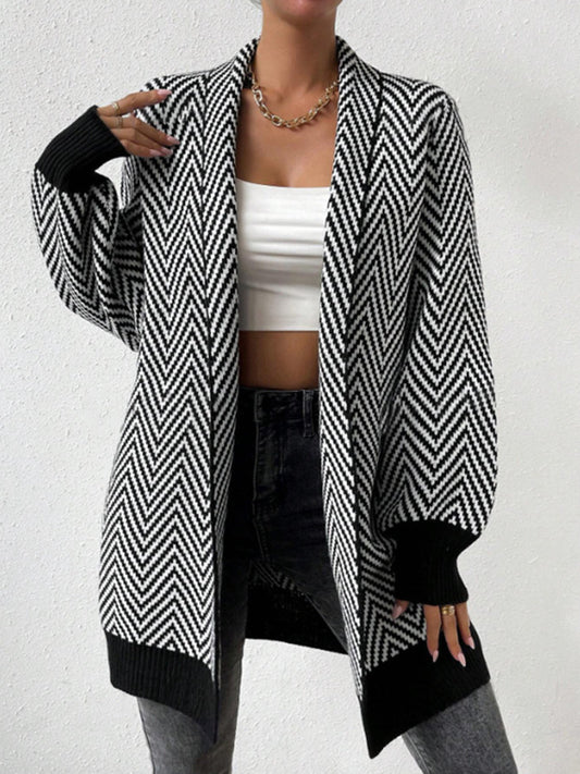 Vintage Chevron Knit Outerwear