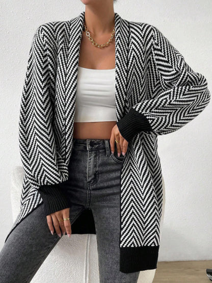 Vintage Chevron Knit Outerwear