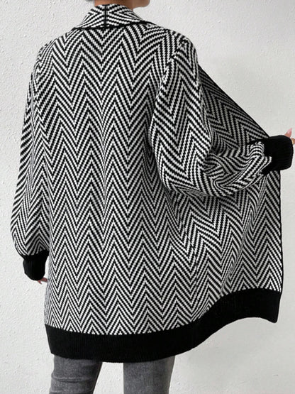 Vintage Chevron Knit Outerwear