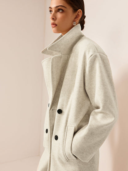 Elegant Tweed Long Coat