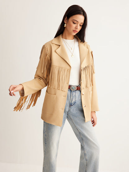 Boheme Tassel Suede Blazer