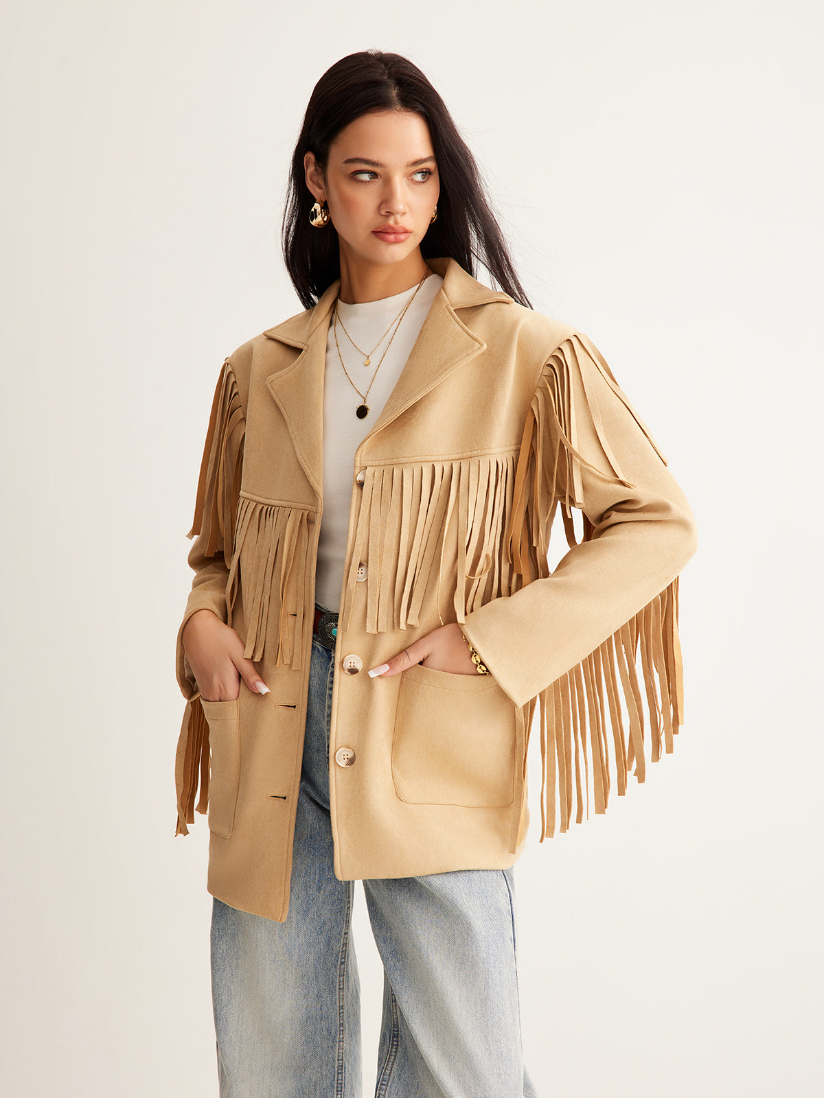 Boheme Tassel Suede Blazer