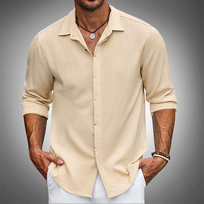 CALVIN 100% LINEN BUTTON-UP SHIRT