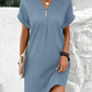 Emilia™ | Stylish belly-covering V-neck dress