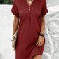 Emilia™ | Stylish belly-covering V-neck dress