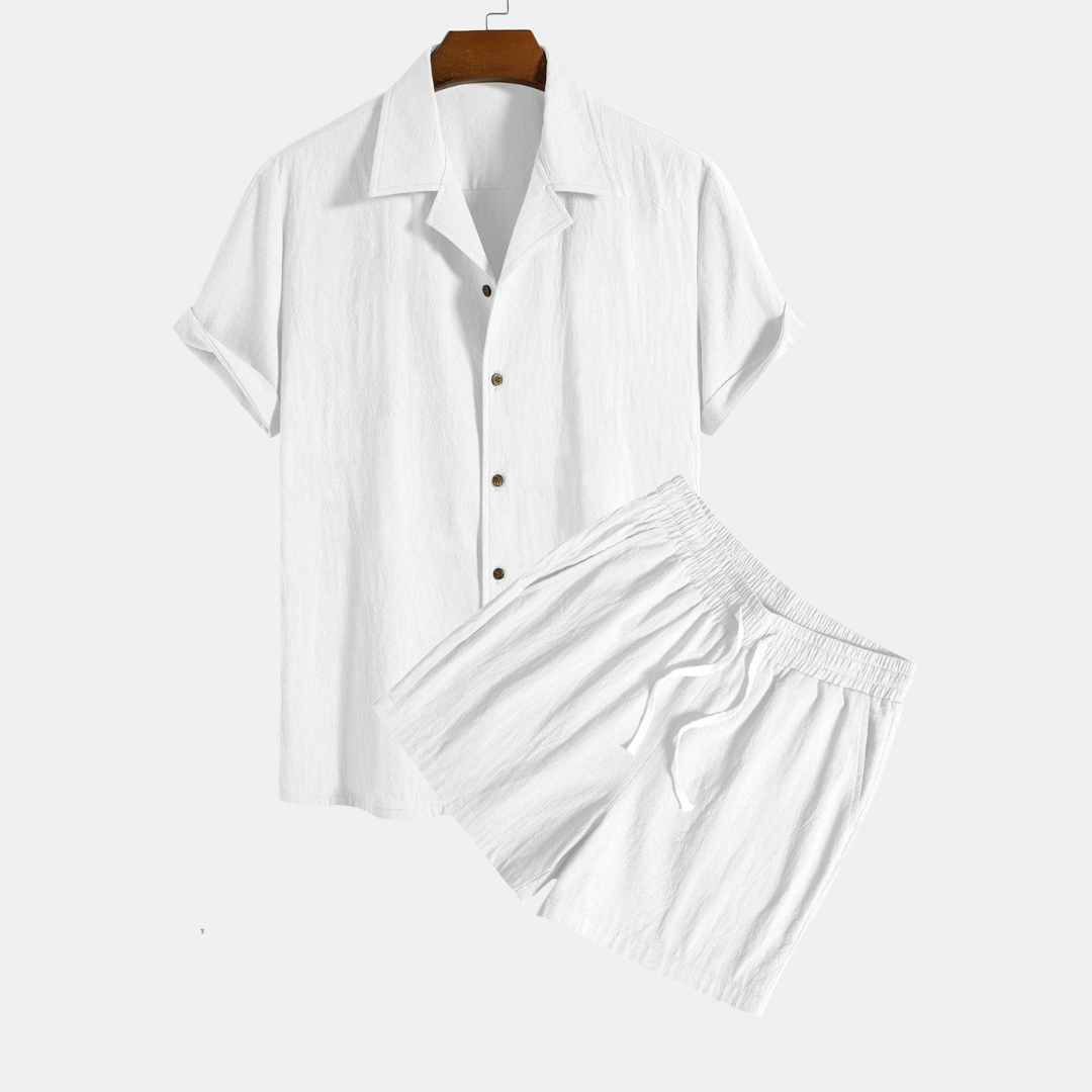 Structured cotton Revere shirt and 5-inch Shorts