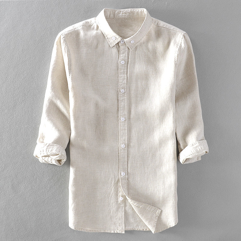 Frank Hardy Three-Quarter-Sleeved Linen Shirt