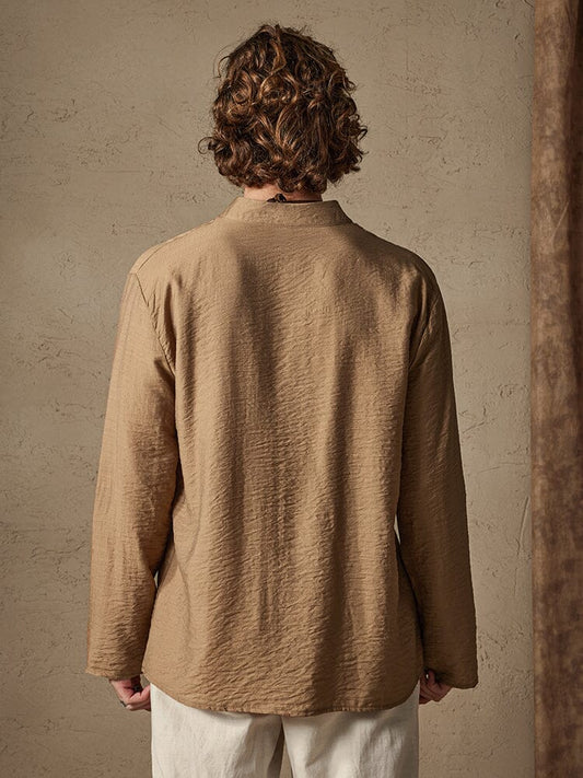 Linen Henry Long Sleeve Beach Shirt