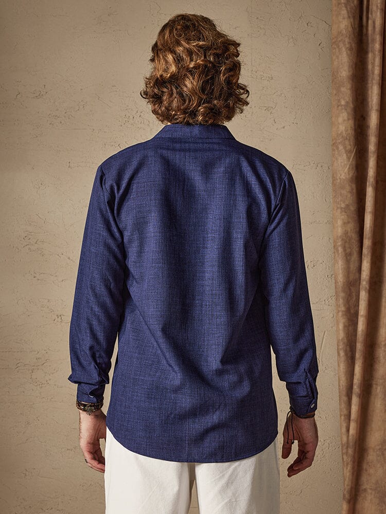 Linen Style Long Sleeve Shirt