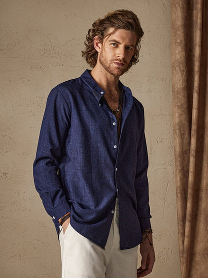 Linen Style Long Sleeve Shirt