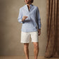 Cotton Linen Stripe Long Sleeve Shirts