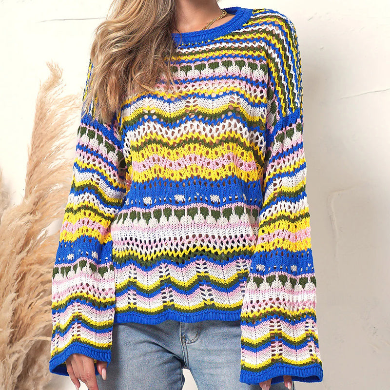 Colourful Striped Knit Sweater