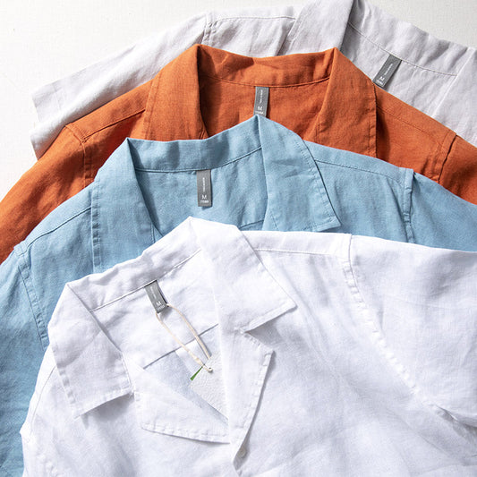 James Short-Sleeve Linen Shirt