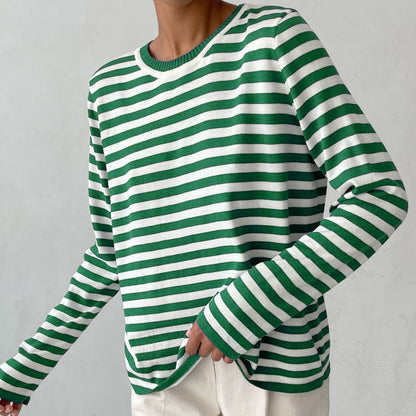 Malin-Tassou Chic Striped Long-Sleeve Shirt