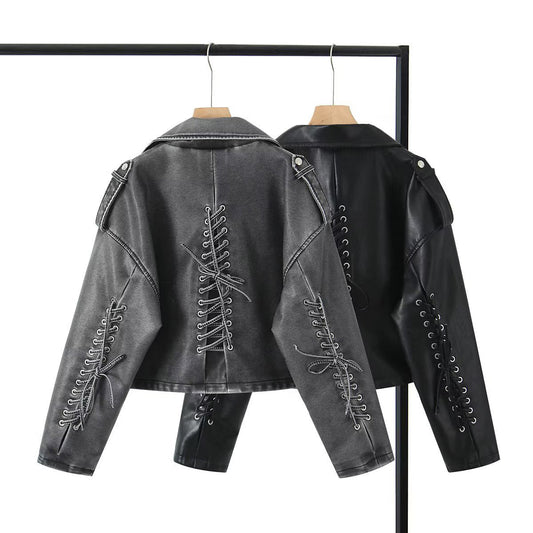 Malin Tassou Cityscape Leather Jacket