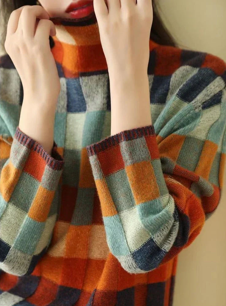 Serena Colorful Plaid Sweater