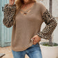 Leopard Patchwork Knit Sweater