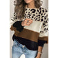 Leopard Print Patchwork Jumper