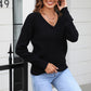 Casual Solid Colour Knit Sweater