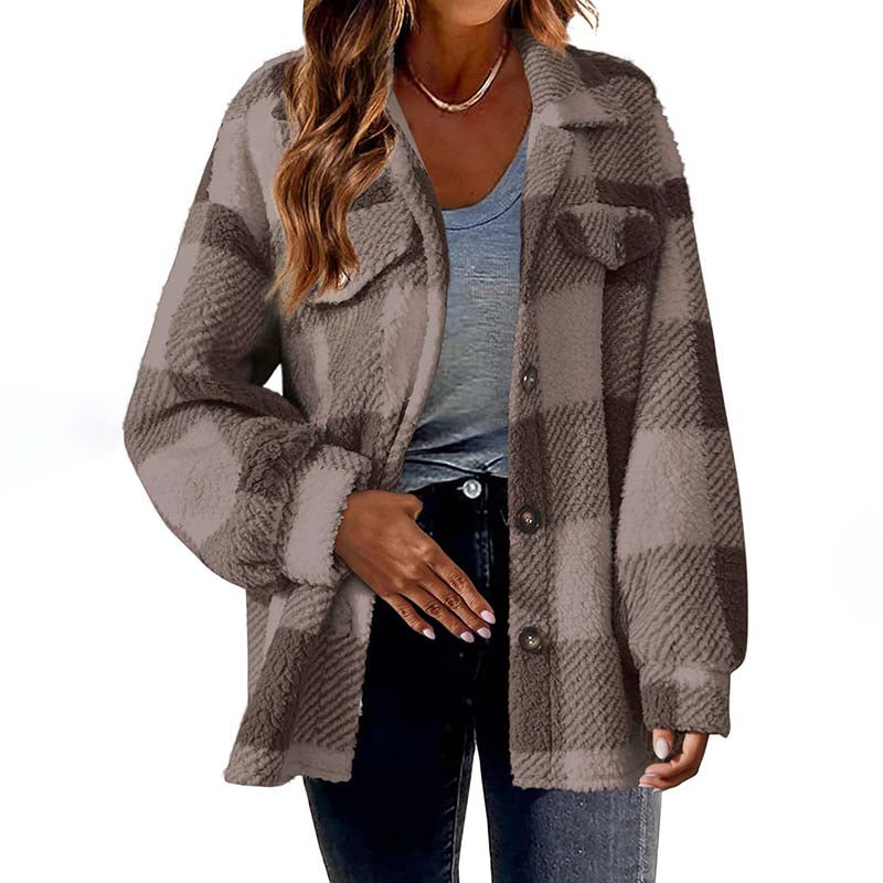 Casual Warm Plaid Coat