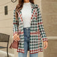 Casual Geometric Knit Coat