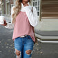 Casual Contrast Colour Sweater