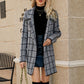 Casual Geometric Knit Coat