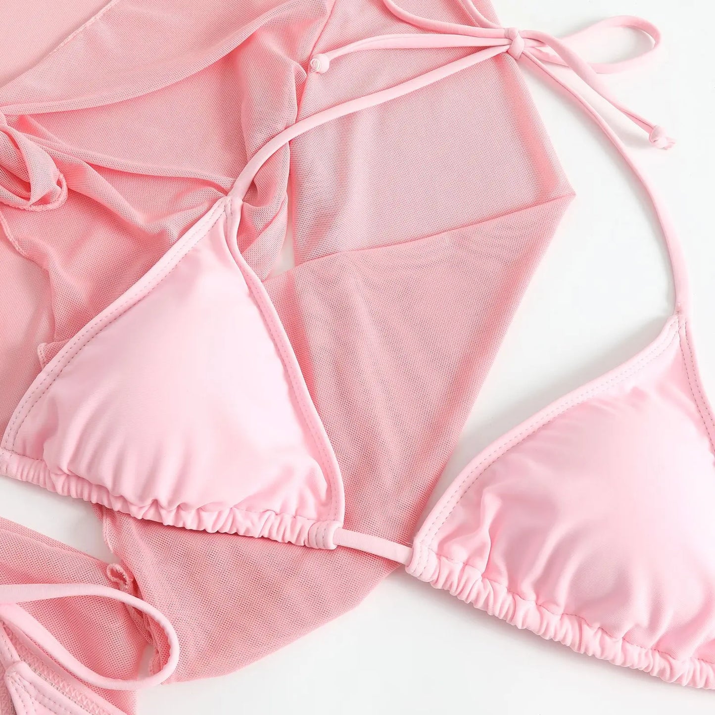 Pink 4 Piece Bikini Set