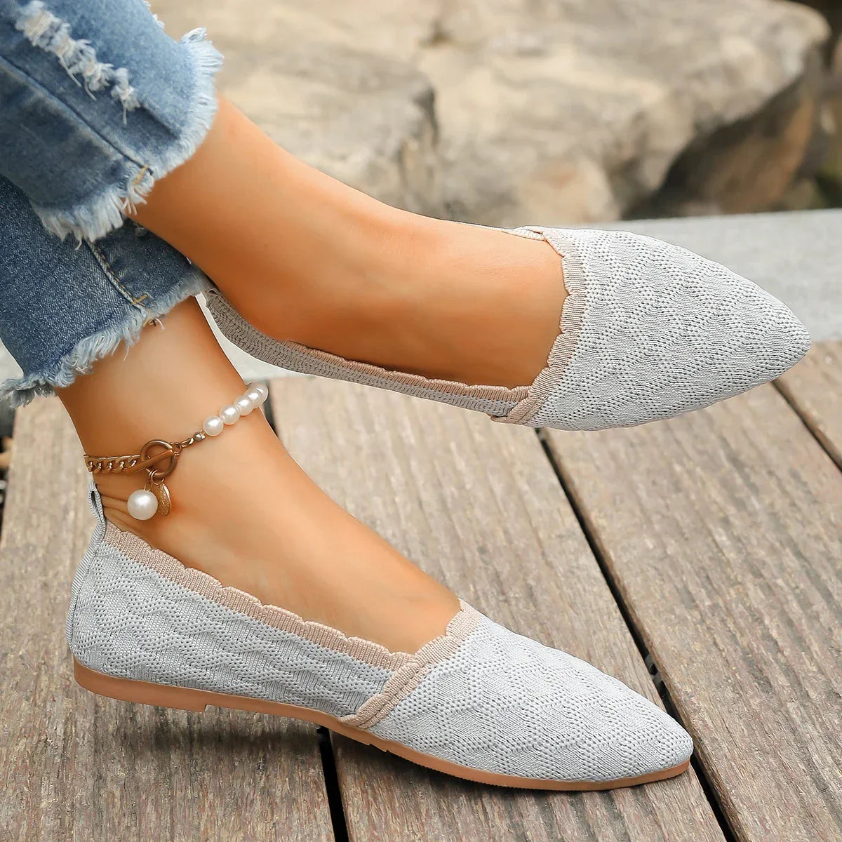 Ivanie Knitted Flat Shoes