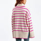 Belle Striped Turtleneck Pullover