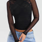 Kylie Sheer Long Sleeve Top