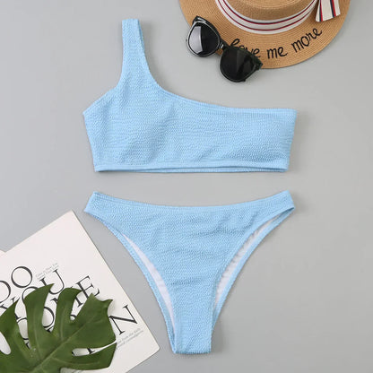 One Shoulder 2 Piece Swimsuit