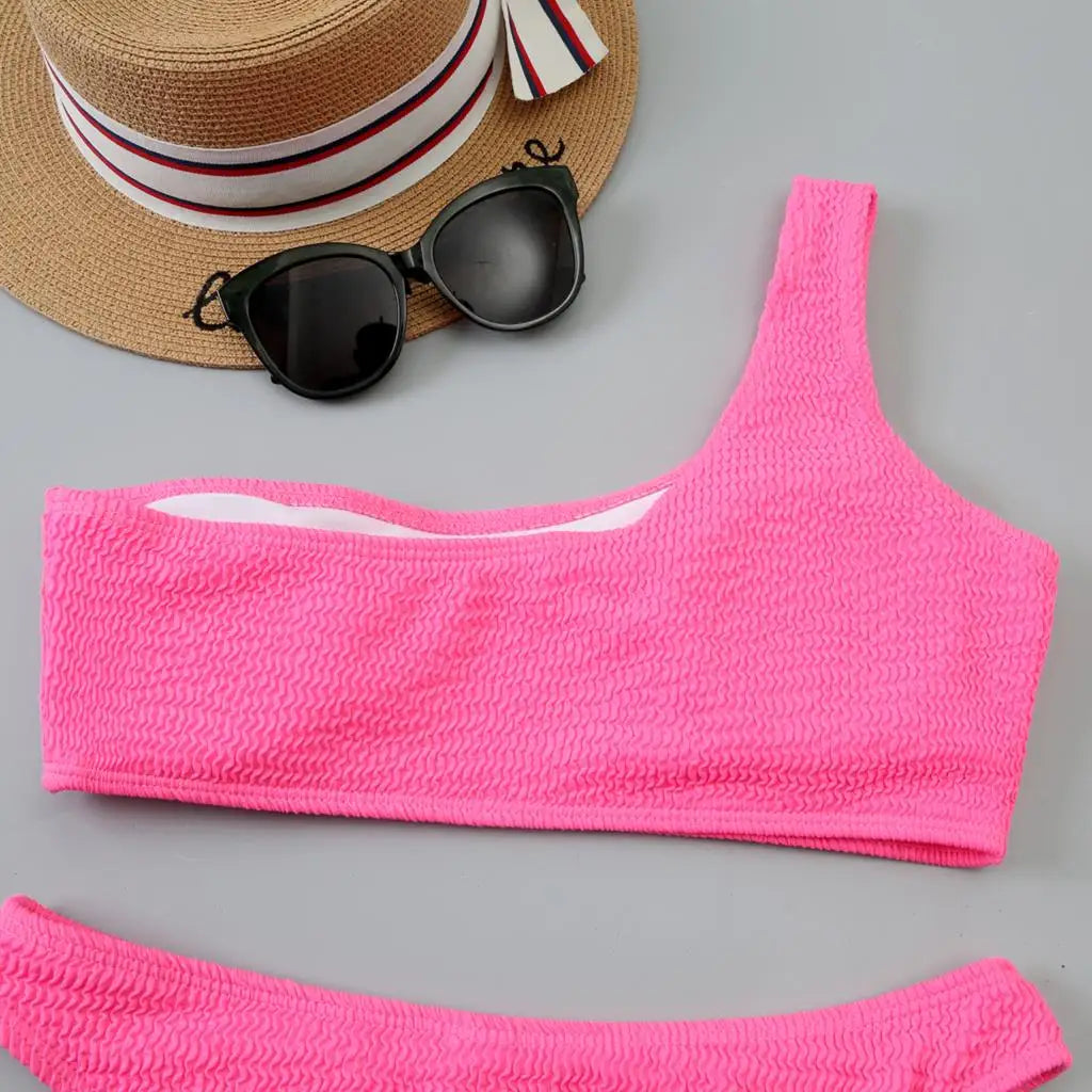 One Shoulder 2 Piece Swimsuit