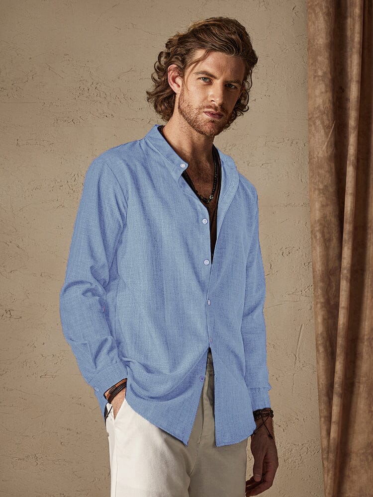 Linen Style Long Sleeve Shirt