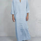 Linen One-Piece Hexagonal Pocket Long Shirt