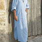 Linen One-Piece Hexagonal Pocket Long Shirt