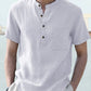 Cotton and Linen Button Shirt with Pocket