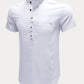 Casual Half Button Cotton Linen Shirt