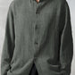 Cotton Linen Loose Fit Long Sleeve Shirt